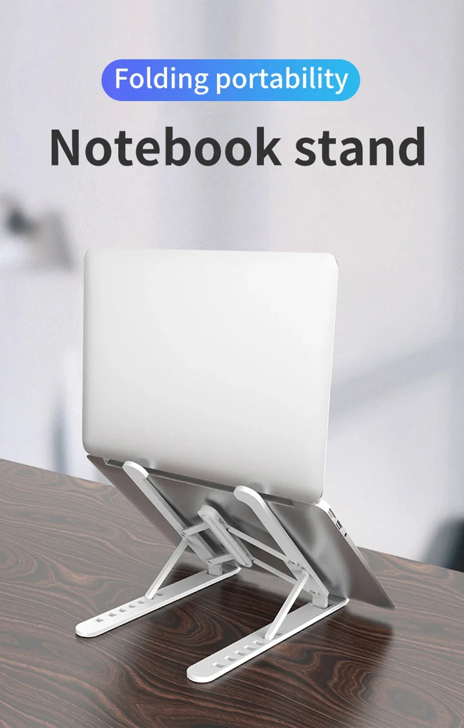 💻📐 Portable Foldable Laptop Stand – Cooling Riser Support Base