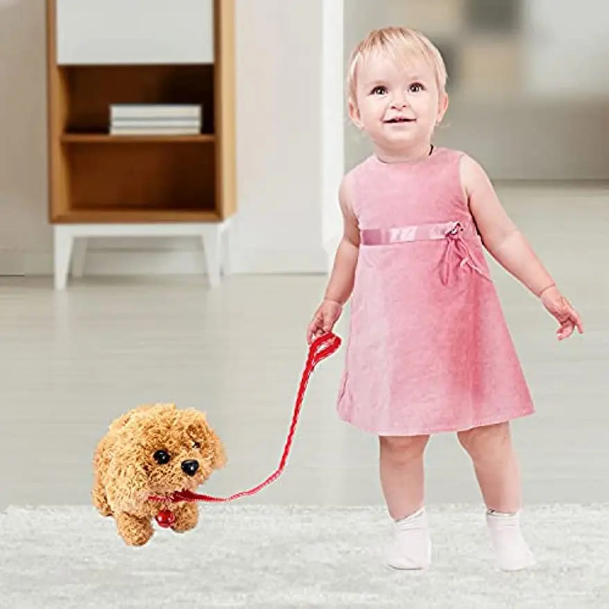 🐶🤖 7" Electric Walking Puppy Plush Toy – Interactive Robot Dog with Barking & Tail Wagging