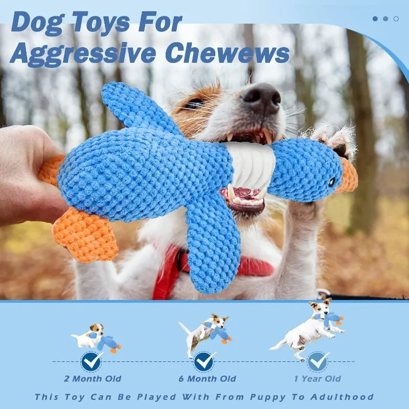 🐾🧸 Indestructible Squeaky Plush Toy – For Aggressive Chewers