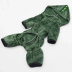 Halloween Dinosaur Dog Costume – Warm Fleece Hoodie for Small Pets