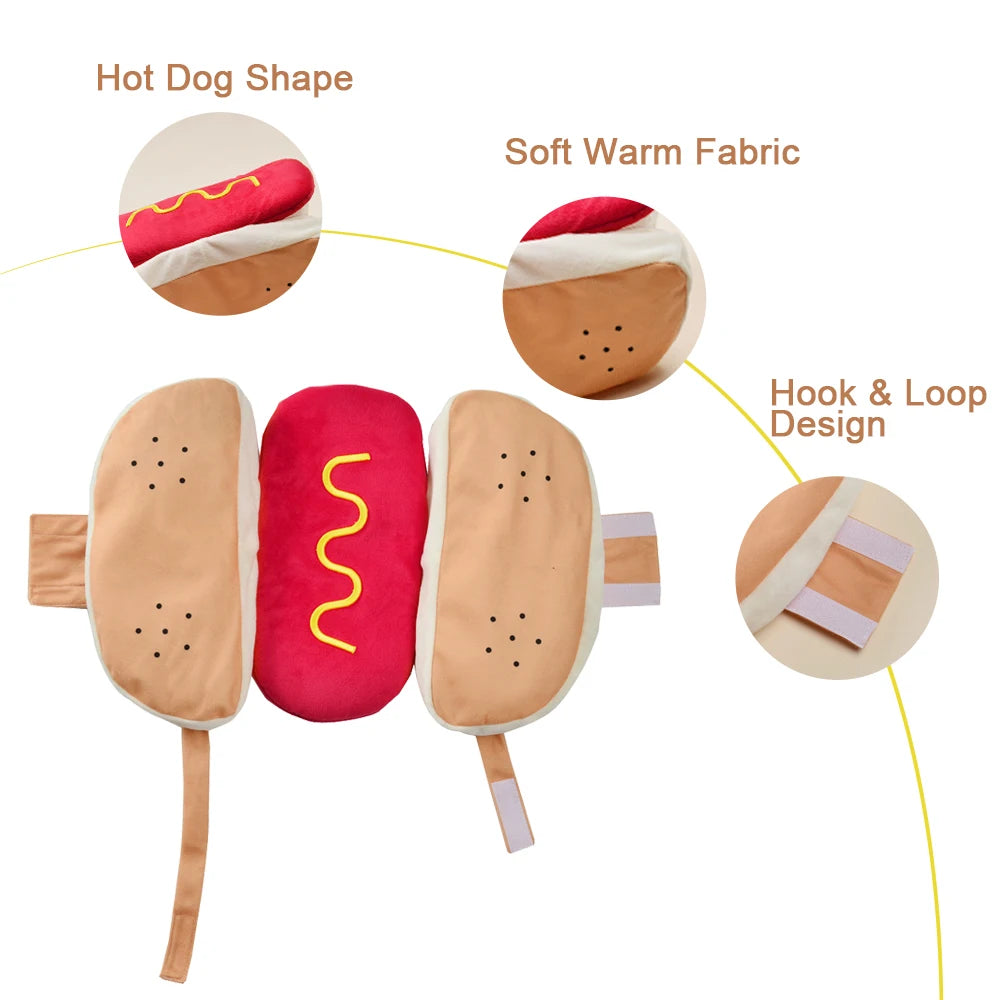 Hot Dog Pet Costume – Funny Puppy Cosplay Outfit