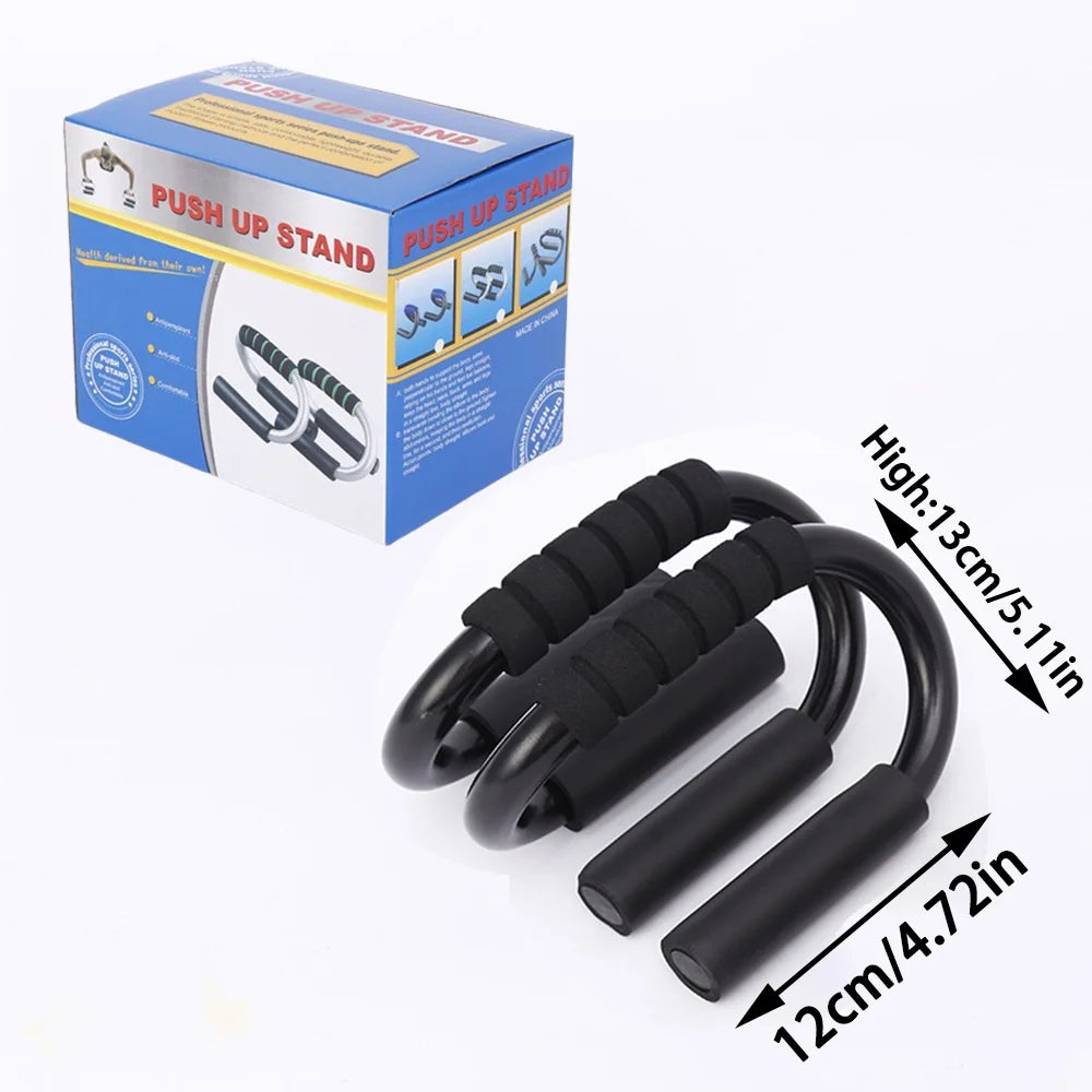 S-Type Push Up Bars – Anti-Skid Foam Handle & Thickened Steel Home Fitness Equipment💪🔥