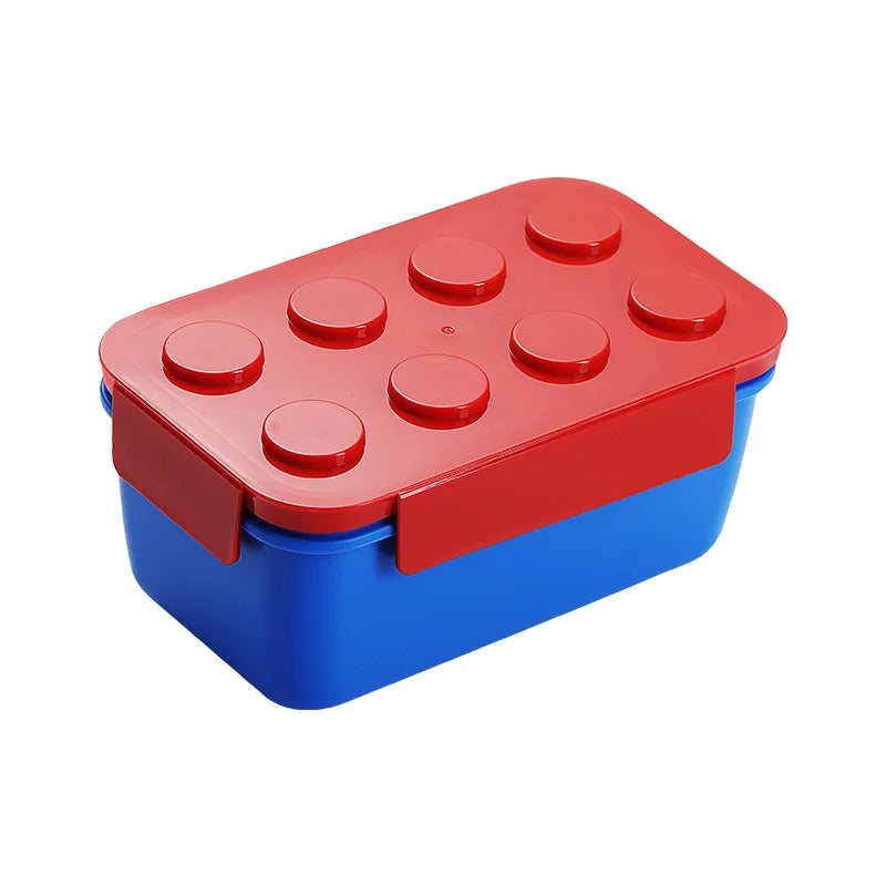 🧱🍱 Creative Sealed Lunch Box | Color Building Blocks Bento Box 🎨 | Portable Kids Lunch Box for School, Picnic & Fruit Salad