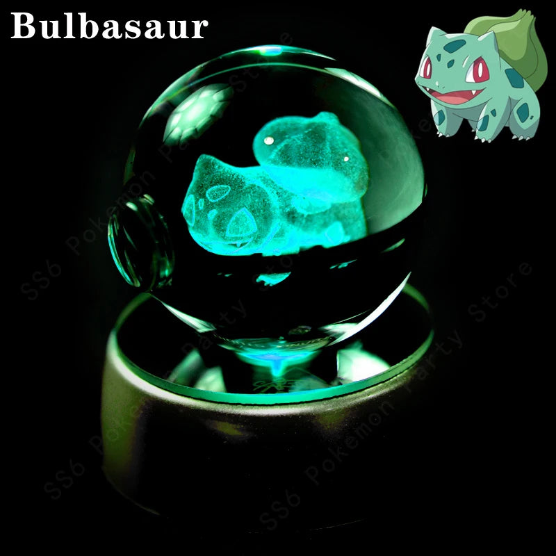 Pokémon Crystal Ball 3D Night Light – Mewtwo, Pikachu & Gengar