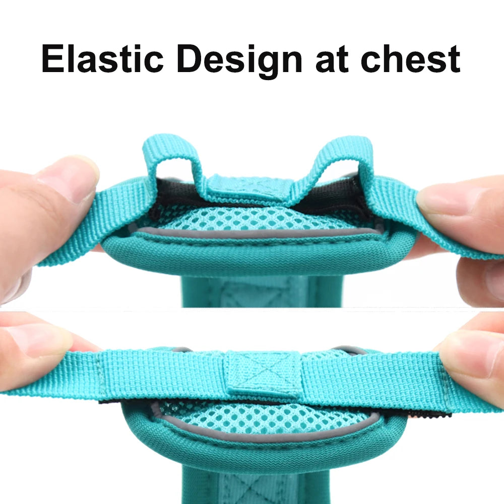 🐾🎽 Tactical Reflective Cat & Small Dog Harness with Leash