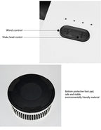 🌬️🌀 Portable Oscillating Standing Fan – Rechargeable with Remote