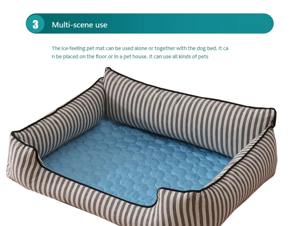❄️🐾 Dog Cooling Mat – Summer Pet Cold Bed Ice Pad