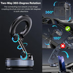 Upgraded 360° Vacuum Magnetic Phone Holder | Hands-Free Car Mount 🚗 | Suction Cup Magnetic Phone Stand for Car, Gym, Mirror, Kitchen & More ✨
