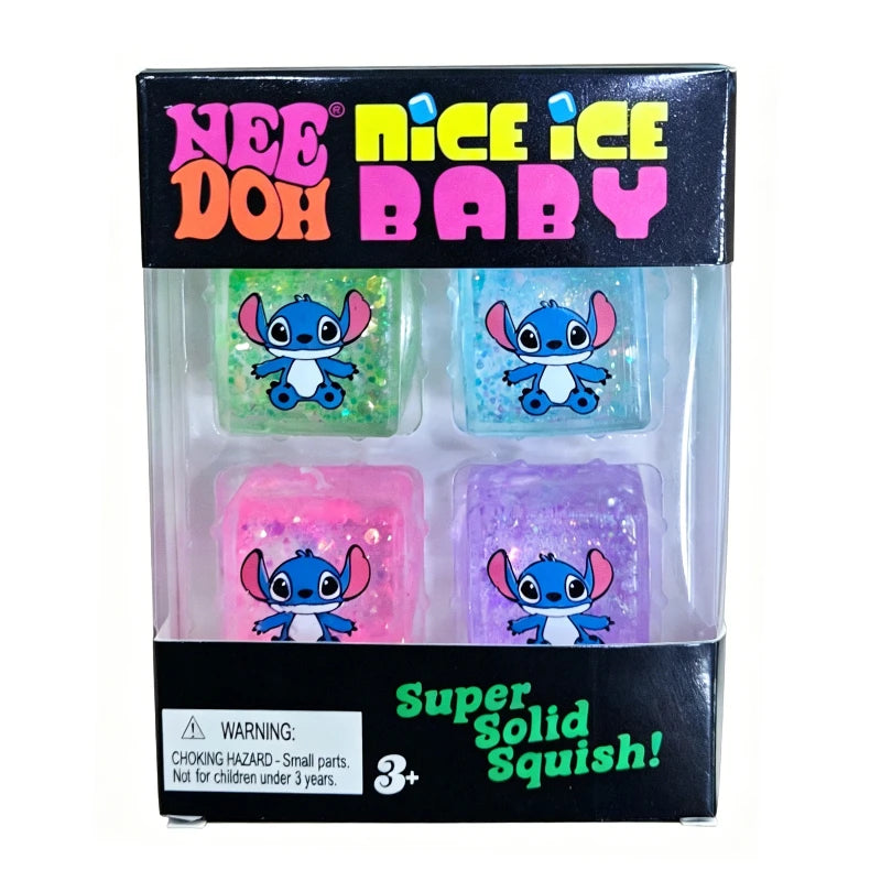 NeeDoh Nice Ice Baby Squishy Toy Set – 4-Pack Sensory Fidget Cubes