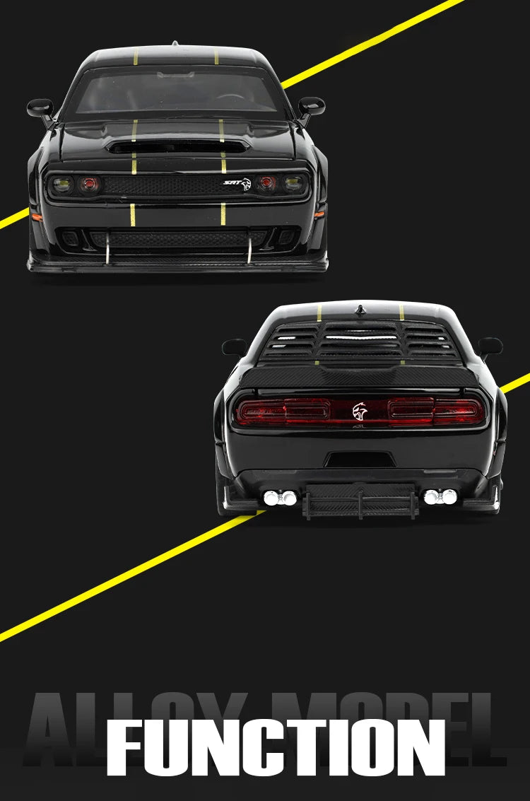 1:32 Dodge Challenger SRT Hellcat Redeye V8 Alloy Metal Diecast Model American Muscle Sports Car Collection For Hobby Decor