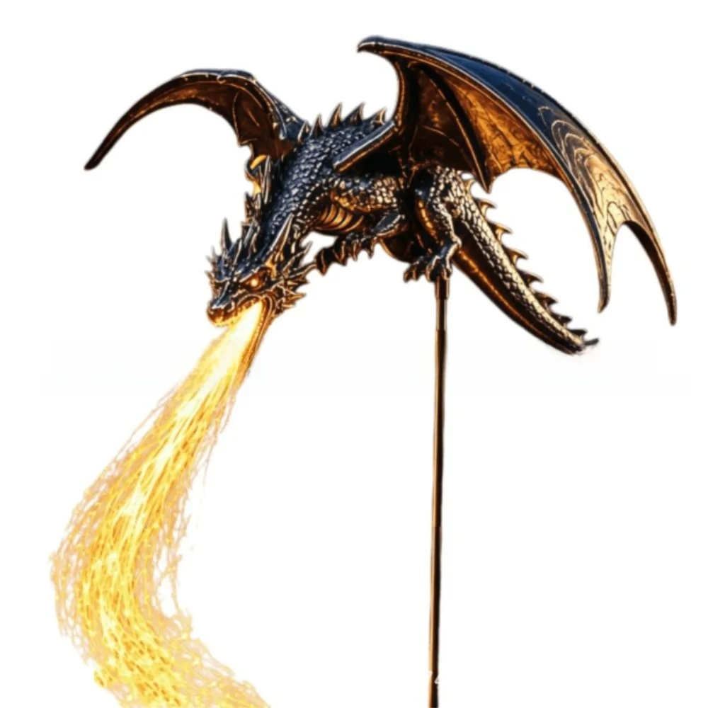 Solar Dragon Fire Garden Light – Waterproof Resin Landscape Décor