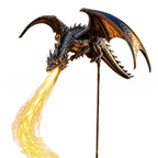 Solar Dragon Fire Garden Light – Waterproof Resin Landscape Décor
