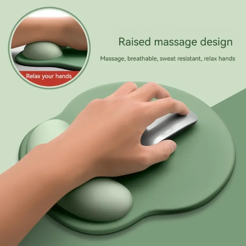 🌈🖱️ Gradient Ergonomic Mouse Pad with Wrist Support – Non-Slip