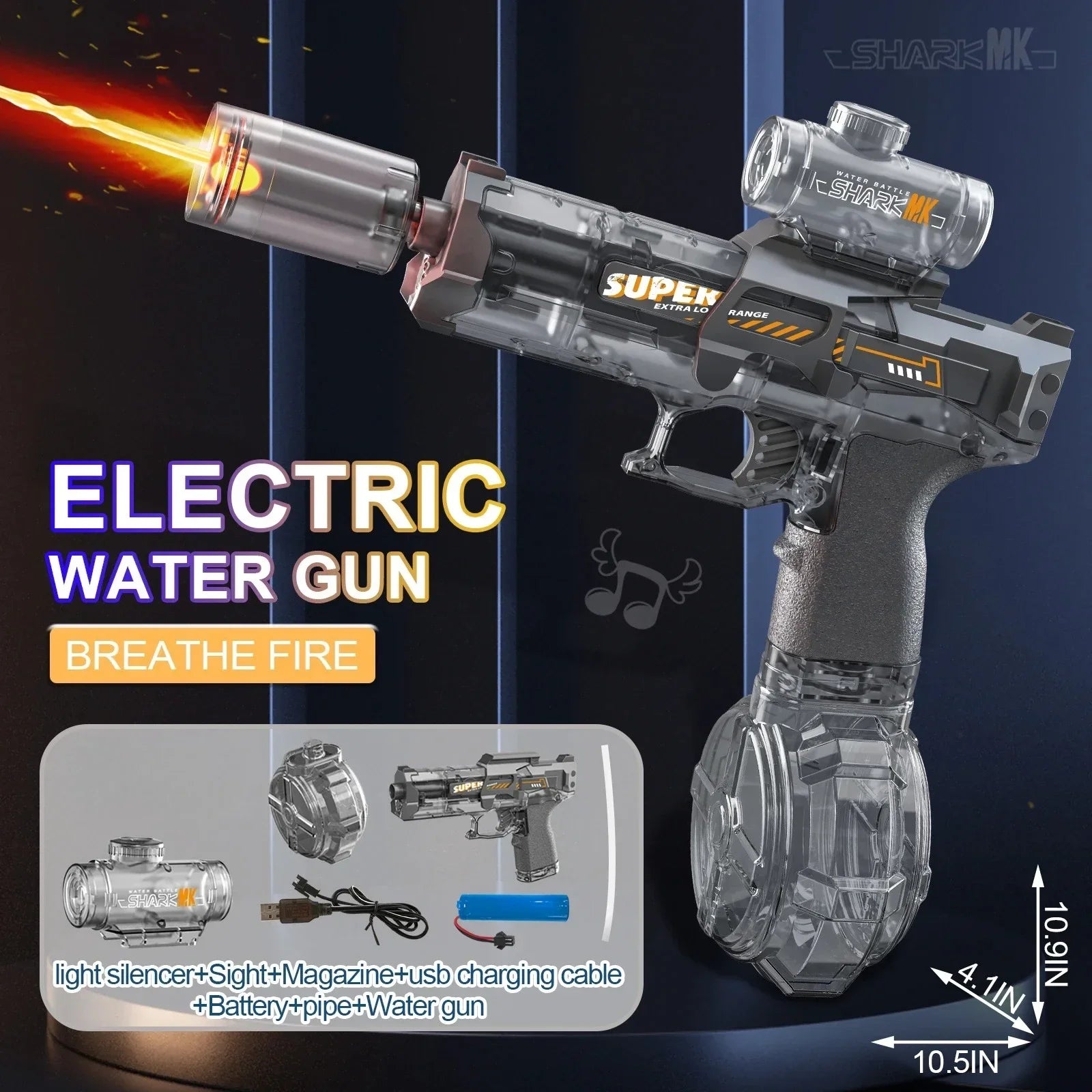 💦⚡ Simulated Recoil Electric Water Gun – Automatic Sensor Light Water Pistol for Kids | Summer Outdoor & Beach Toy