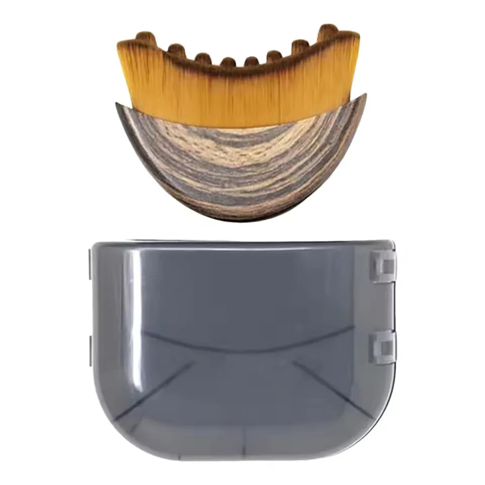 ✨💆‍♀️ Contour Facial Brush for Manual Lymphatic Drainage | Ergonomic Facial Cleansing & Shaping Brush 🌿 | Soft Durable Bristles Massager