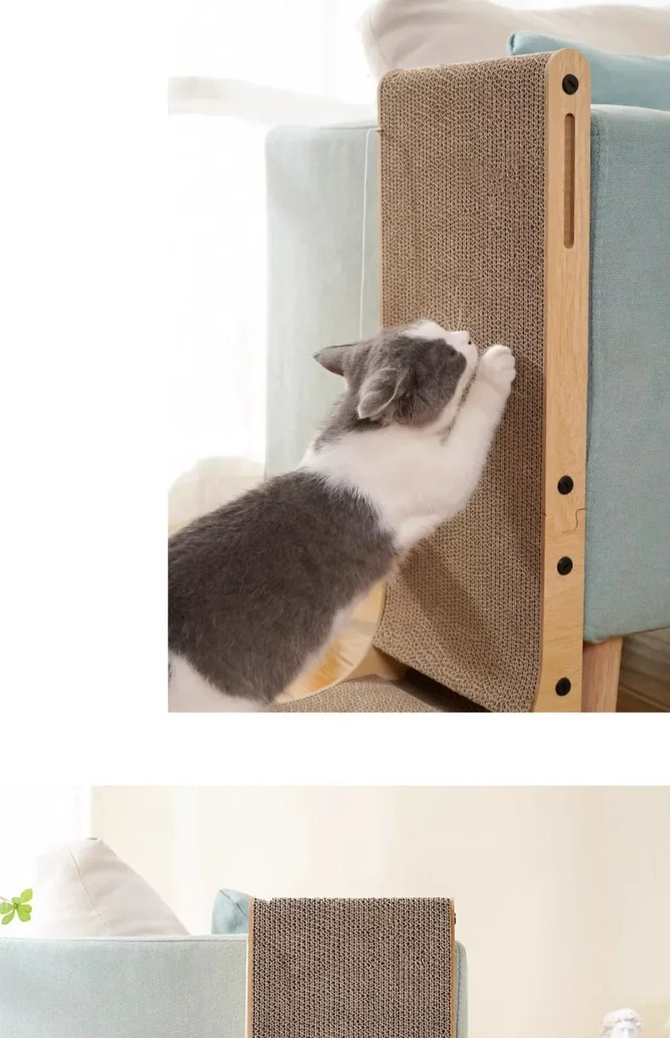 🐾📐 L-Shape Cardboard Cat Scratcher – Wear-Resistant Scratch Post