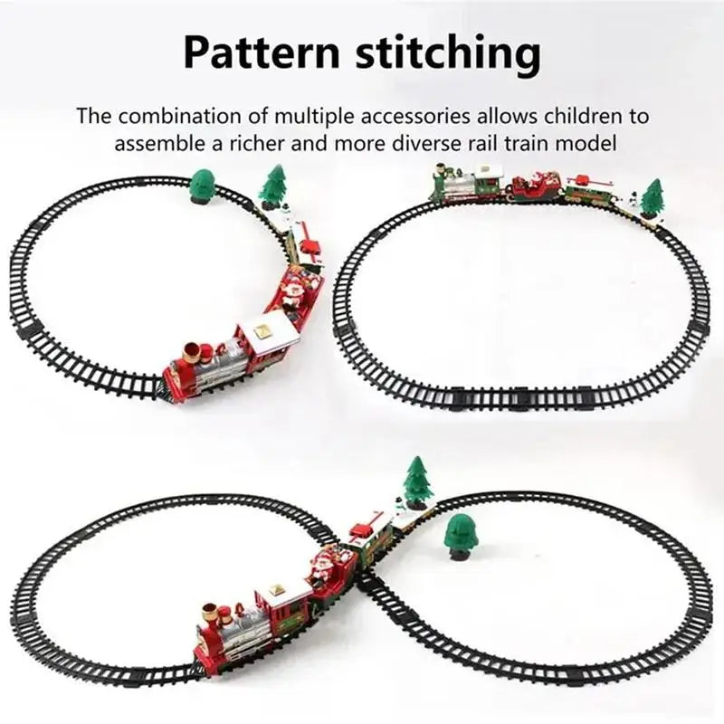 Christmas Electric Train Set – Santa Holiday Train with Lights