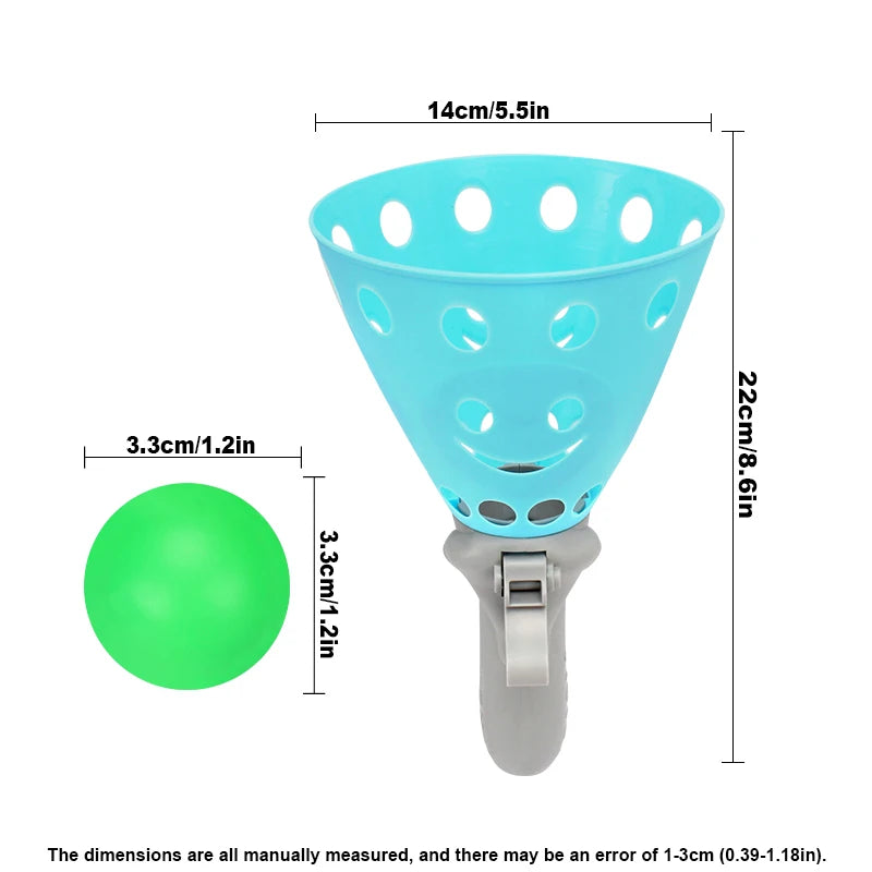 🎯⚽ Pop-Pass-Catch Ball Game for Kids – Indoor & Outdoor Active Play Set with 2 Catch Launchers & 4 Balls