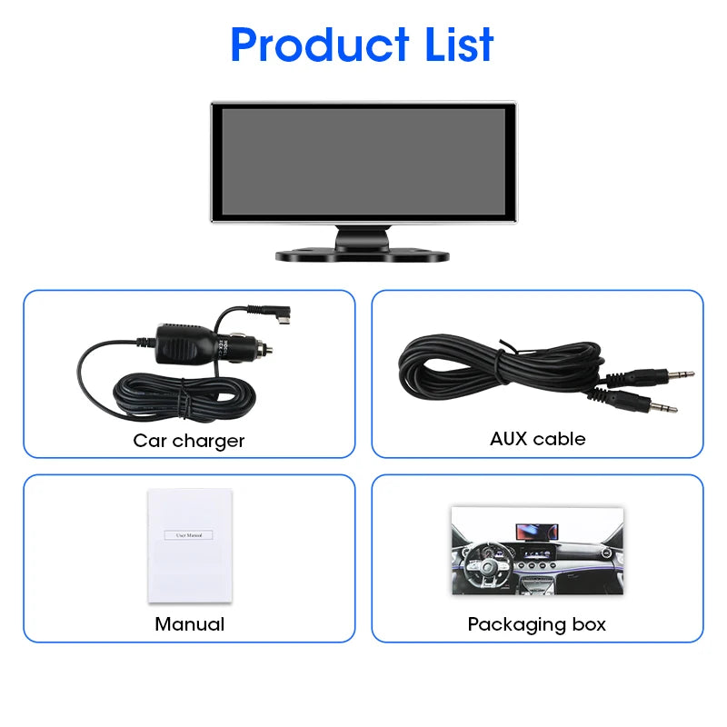 🚗✨ 10/11.26 Inch 4K Dash Cam Car DVR 📸 | Wireless CarPlay & Android Auto 📱 | Dual Lens Dashboard Camera with GPS, WiFi, FM & AUX 🚘💖