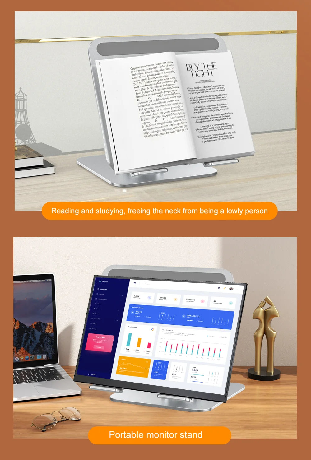 💻🔄 Portable 360° Aluminum Laptop Stand – Foldable Adjustable Holder
