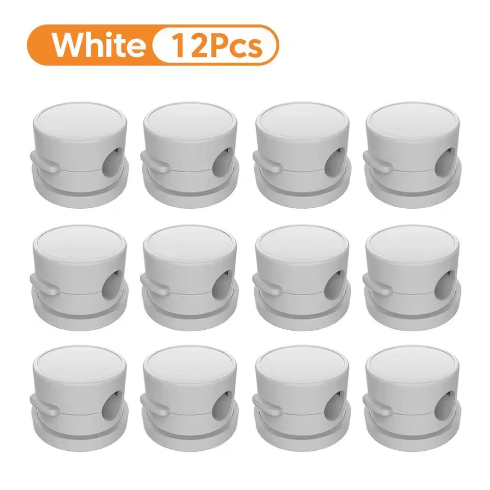 🧲🔄 360° Rotation Magnetic Cable Clip – Adhesive Wire Organizer