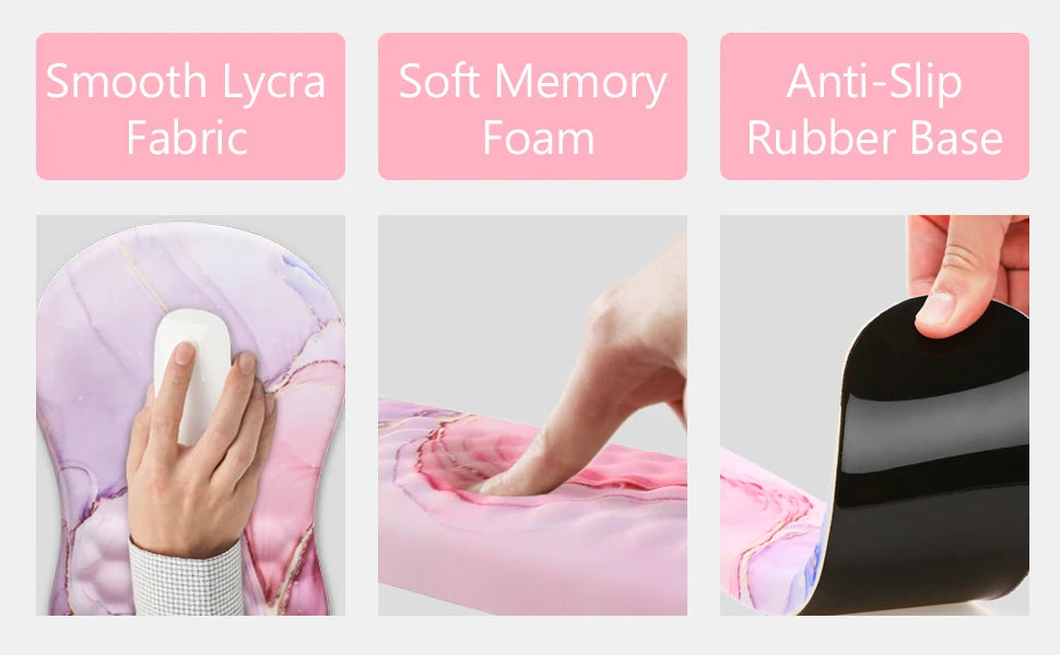 🖱️💖 Ergonomic Wrist Mouse Pad – Memory Foam Pain Relief Support