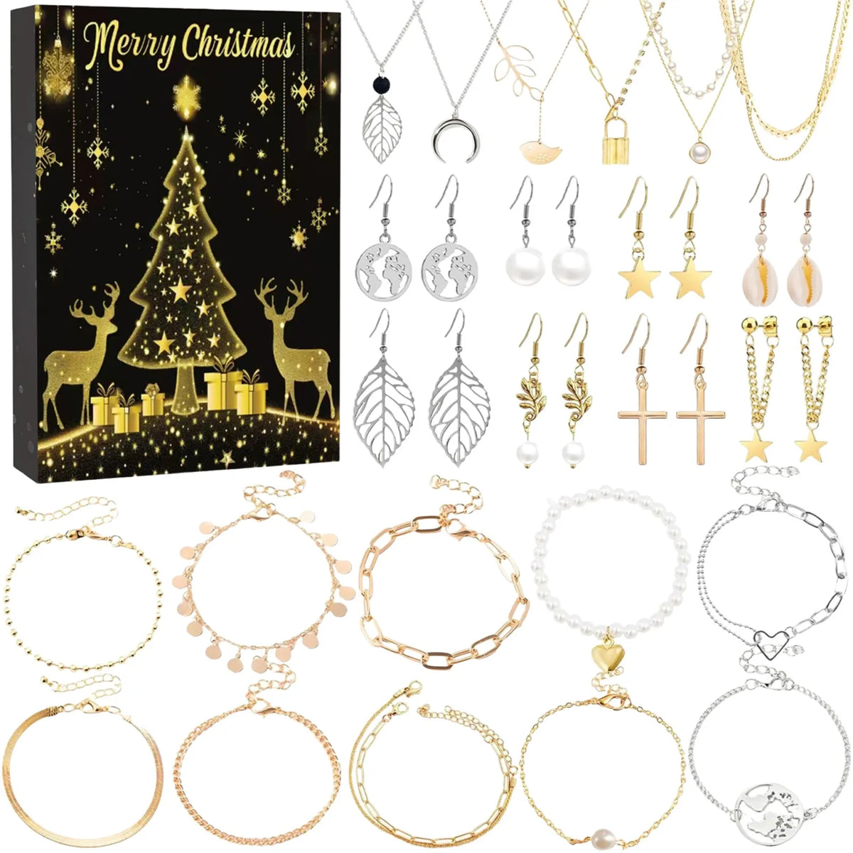 Christmas Jewelry Advent Calendar – 24-Day Countdown Gift