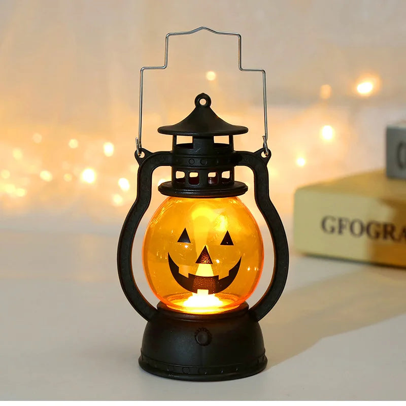 Halloween LED Pumpkin Lantern – Spooky Hanging Décor