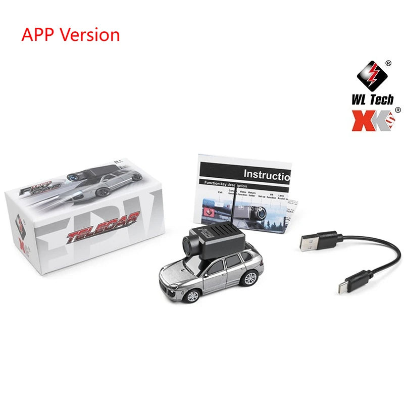 Car Model 1:64 6401 FPV RC Camera Mini Vehicle Full Scale Photo Self-stabilizing Rear Drive with 720P Remote Control Car