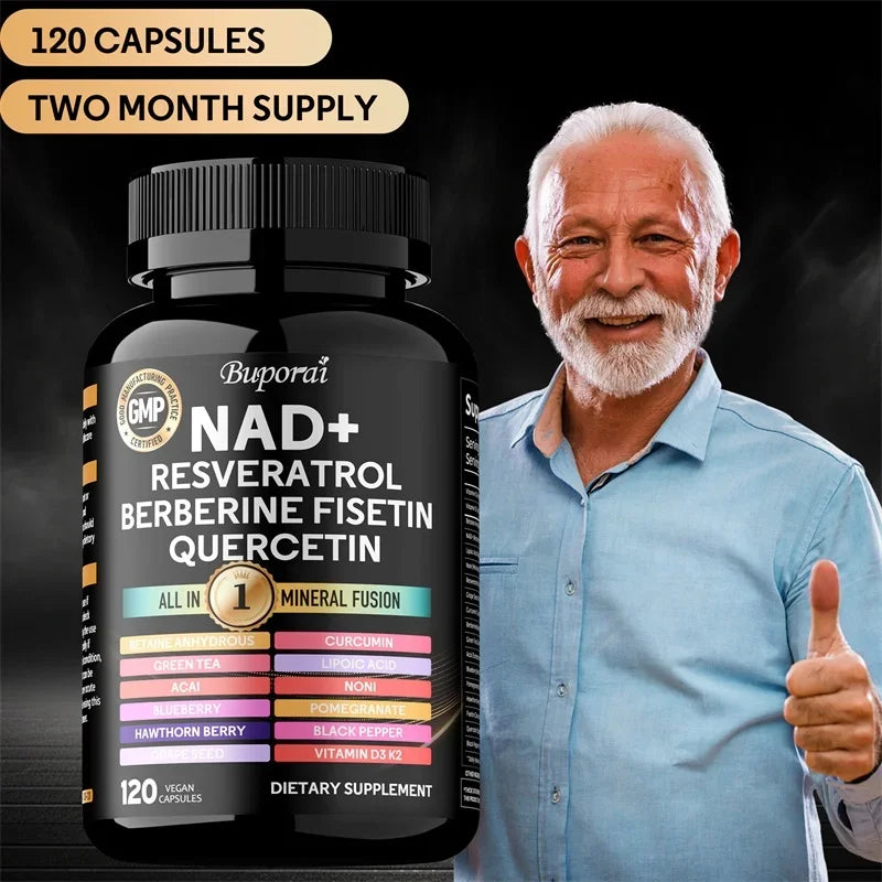 c, Berberine Fisetin-Cellular Health, Healthy Aging, Vitamin K2, Vitamin D3, One-stop Approach,1000mg