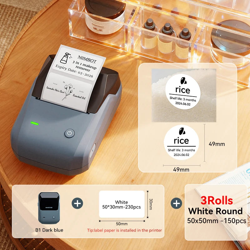 🏷️📱 NIIMBOT B1 Portable Thermal Label Printer – 2 Inch Bluetooth Sticker Maker