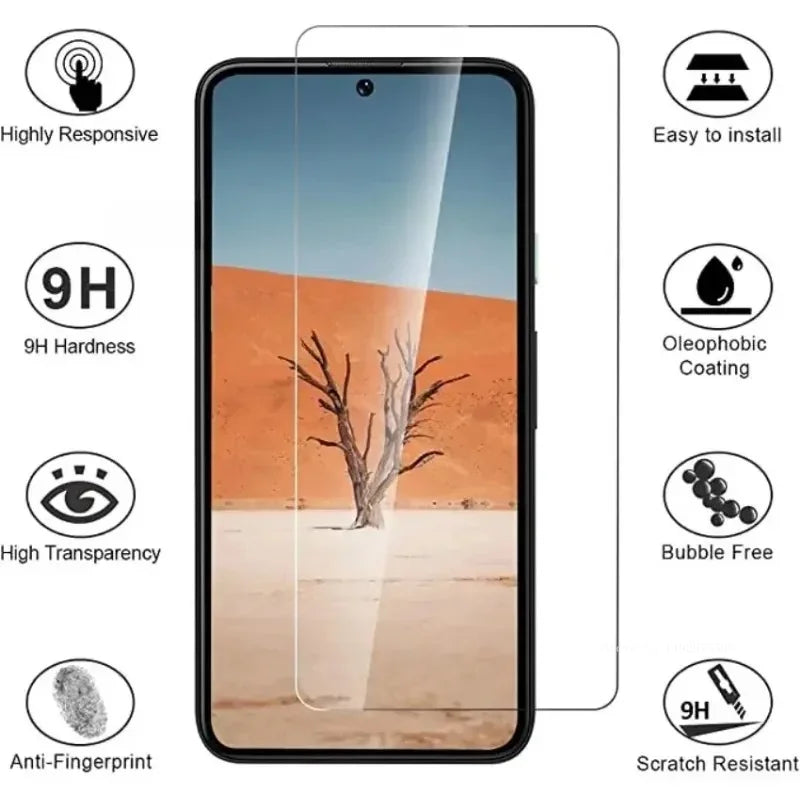 4PCS HD Tempered Glass Screen Protector for Google Pixel Series