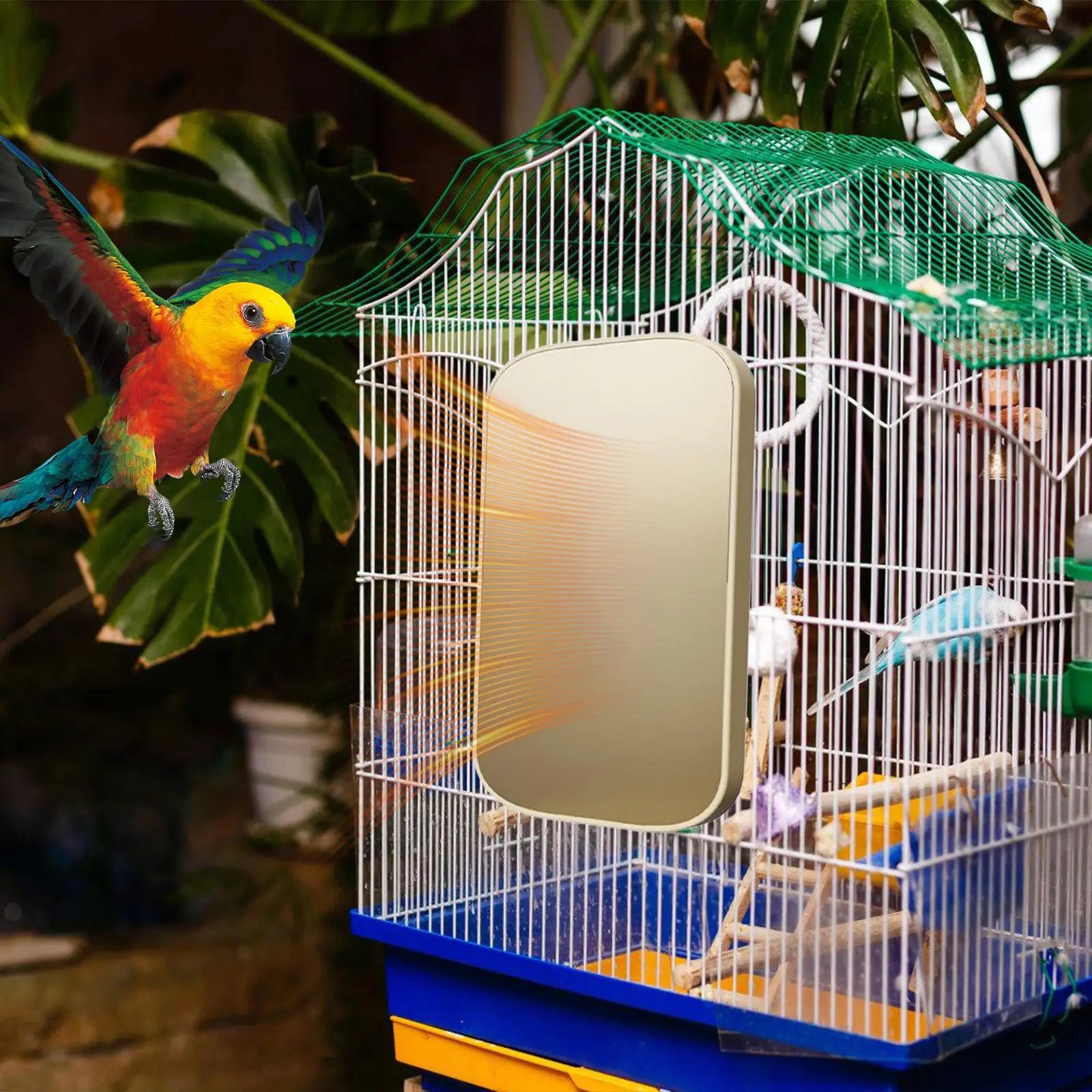 🦜🔥 Auto Thermostat Heated Bird Perch – Safe Winter Warmer Stand