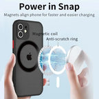 Luxury Matte Armor Magnetic MagSafe Case for iPhone 15 / 16 / 14 / 13 / 12 / 11