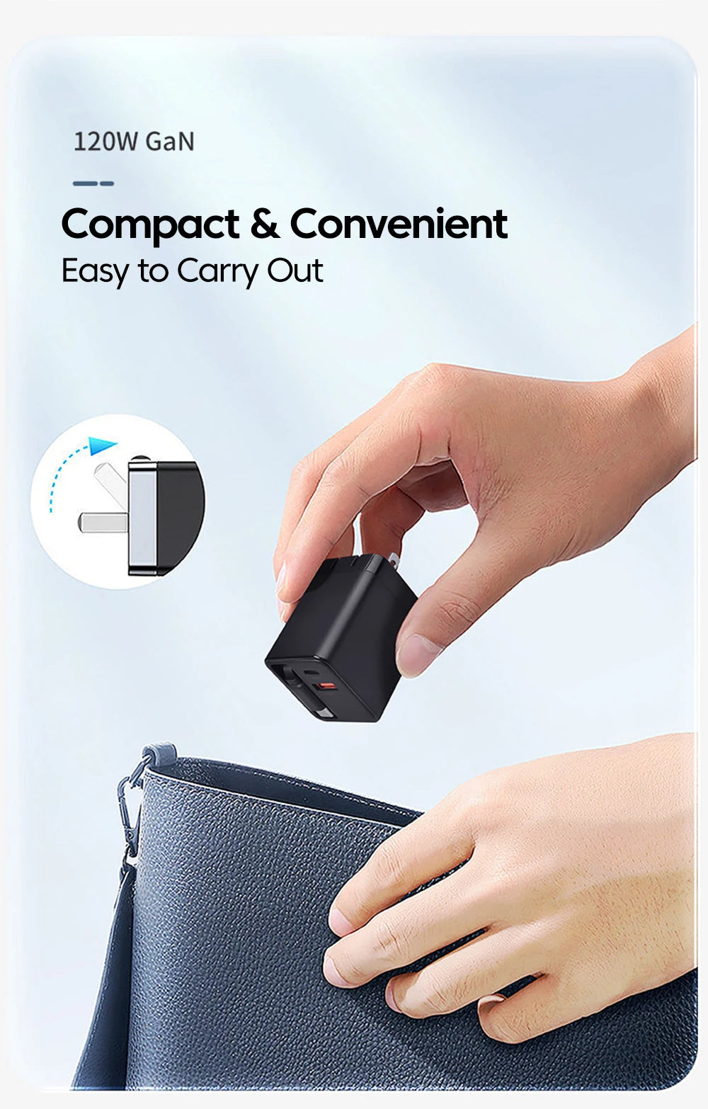 🔌 3-in-1 USB-C 120W Fast Charging Wall Adapter with Retractable Cable ⚡ | Dual Device Smart Charger for iPhone, Samsung & Google Pixel | Compact, Stylish & Travel-Ready