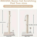 🐾🌳 34-Inch High Premium Sisal Cat Scratching Post with Hanging Ball