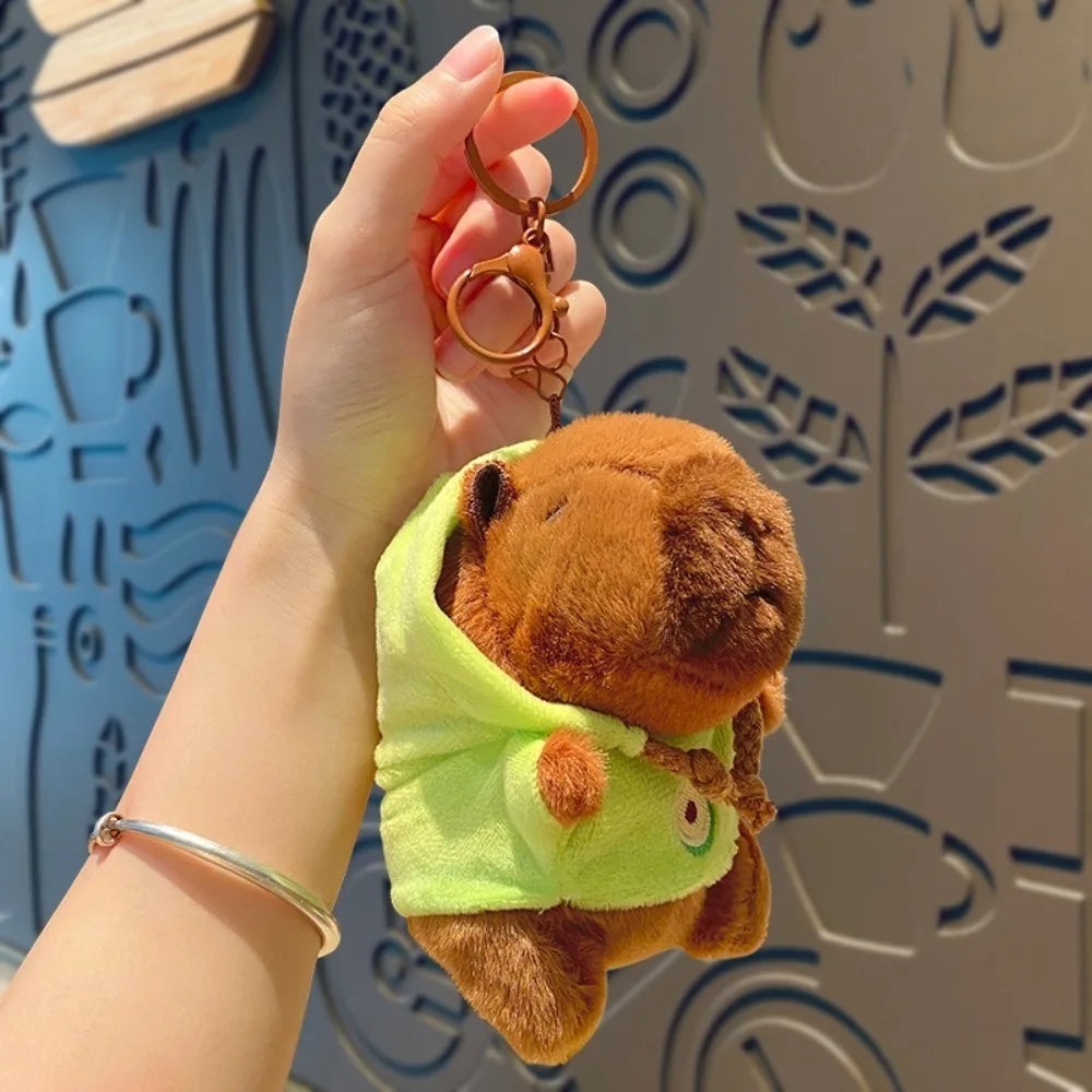 🦫🪽 Cute Capybara Plush Toy – Fluffy Anime Stuffed Animal with Hoodie & Wings | Small Simulation Doll Gift