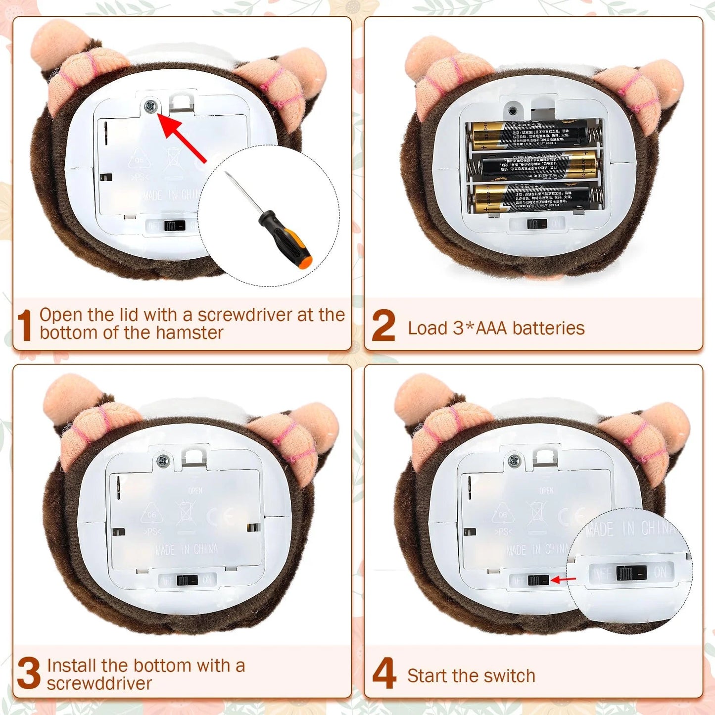 🐹💬 Cute Electric Talking Hamster Plush Toy – Interactive Voice-Repeating & Nodding Plush Companion for Kids