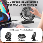 🌬️💻 Portable USB Electric Fan – 3 Speed Silent Mini Cooler