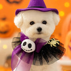 Halloween Pet Scarf – Pumpkin & Ghost Adjustable Collar