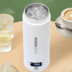 🔥☕ 450ML Portable Electric Kettle Thermal Cup | Fast Boil Tea & Coffee Travel Kettle 🧳 | Anti-Scald Water Bottle with English Menu