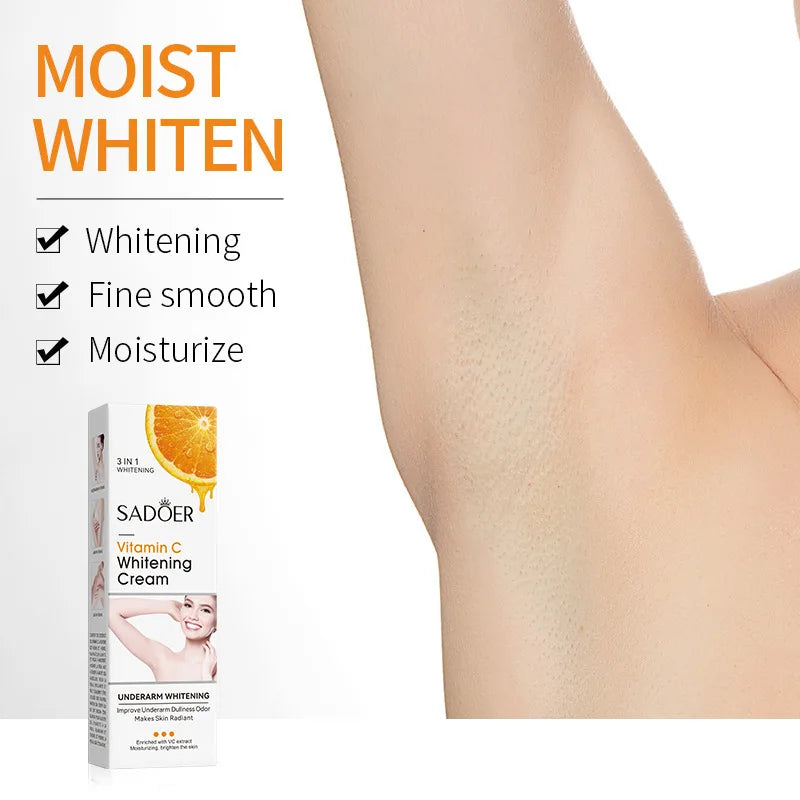 🍊✨ SADOER Vitamin C Body Lotion 💛 | Moisturizing & Brightening Body Care Cream 🧴 | Nourishing Anti-Dry Armpit & Full Body Skincare