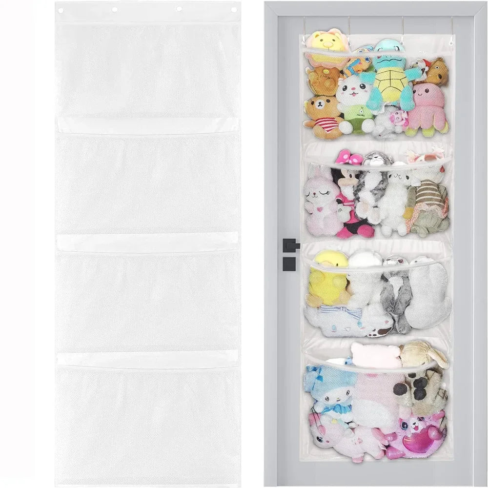 🧸✨ Over-Door Hanging Storage Bag for Stuffed Animals & Baby Toys | Hammock Toy Organizer Net 🪢 | Space-Saving Nursery & Kids Room Storage