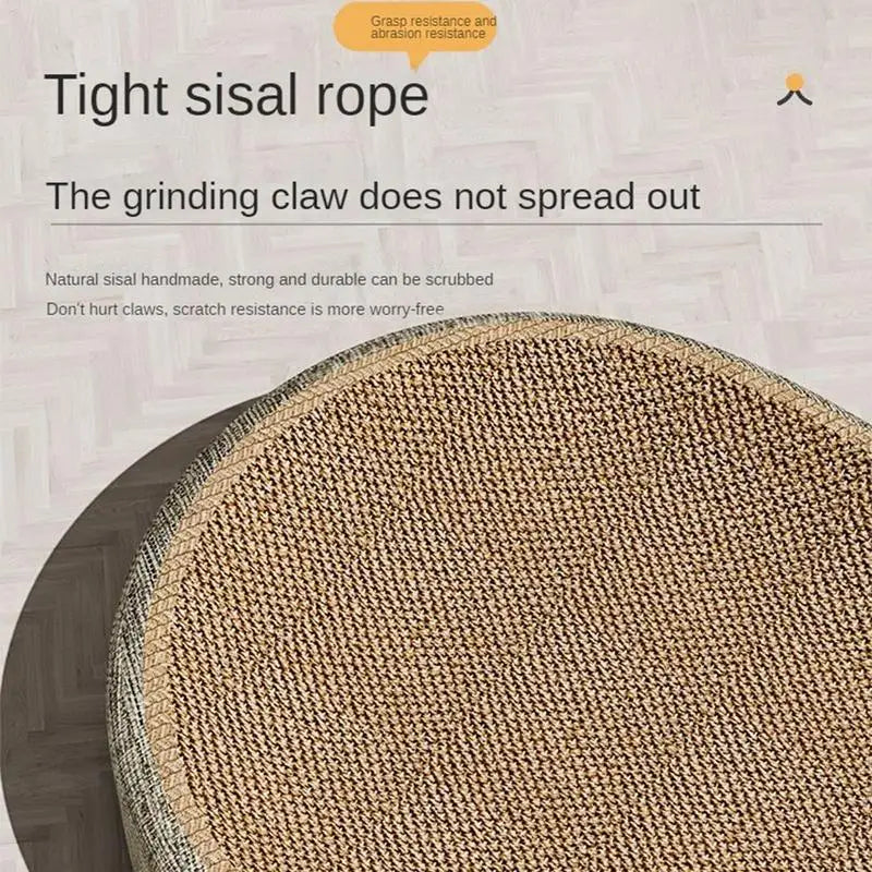 2-in-1 Cat Scratching Board Protects Furniture, Grinding Claw Toys, Oval Sisal Weaving Wear-resistant Cat Nest Cat Accessories