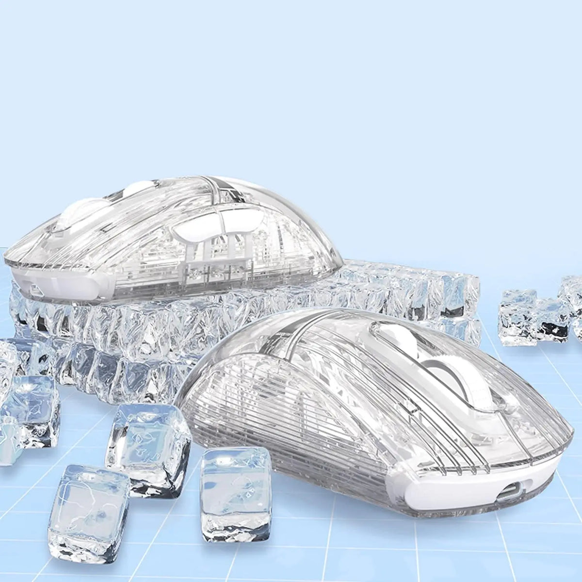 🔥🖱️ ATTACK SHARK X2 Pro Triple Mode Wireless RGB Gaming Mouse – Transparent Shell