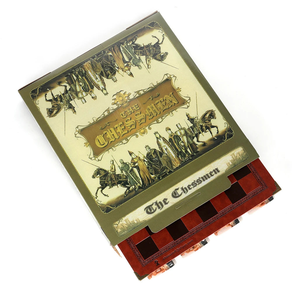 Luxury War‑Themed Metal & Resin Chess Set ♟️ | Hand‑Painted Knights on Leather Board | 32‑Piece Strategy Gift Set 🎁