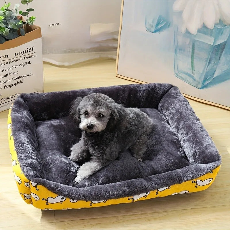🛋️🐾 Winter Plush Pet Bed Sofa – Cozy Dog & Cat Mat
