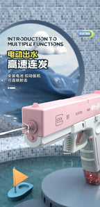 Electric Water Blaster Pistol – Full Automatic Water Toy with Drum Tank | High‑Power Outdoor Beach Water Gun for Summer Fun (14+)
