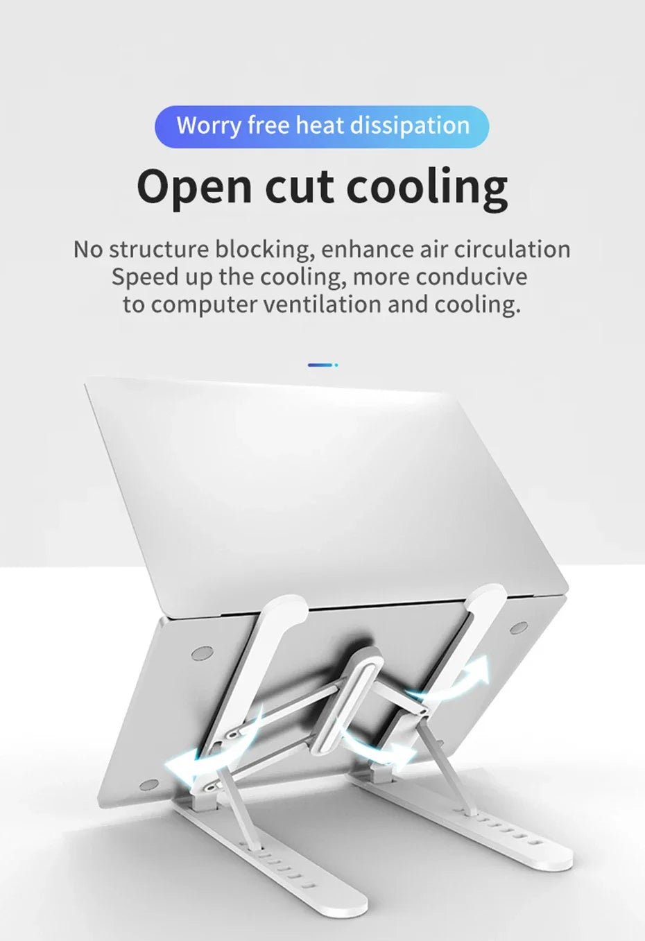 💻📐 Portable Foldable Laptop Stand – Cooling Riser Support Base