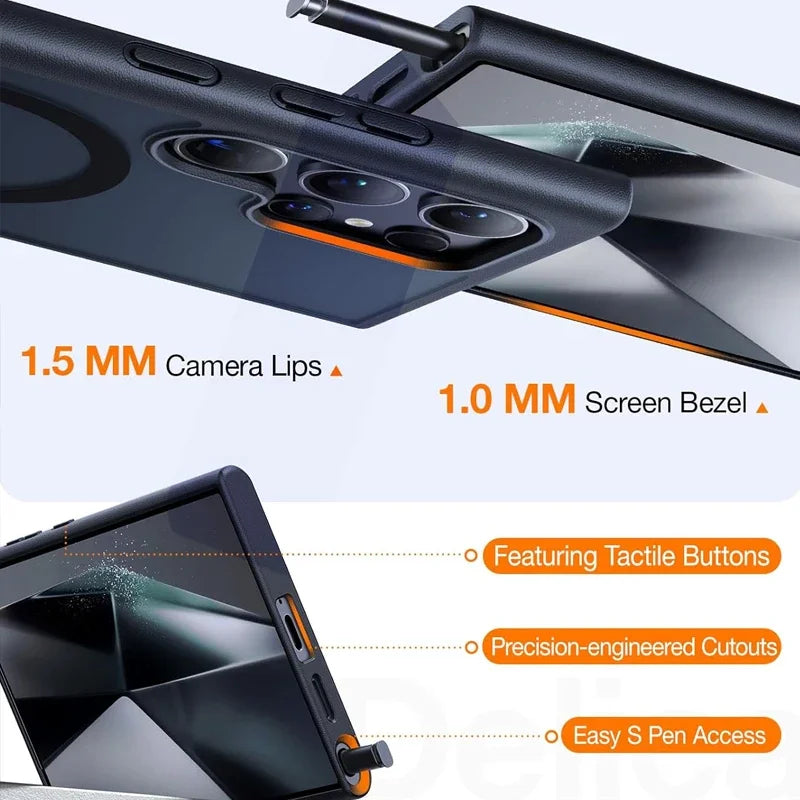 UYUXIO Magnetic Kickstand Case for Samsung Galaxy S & A Series